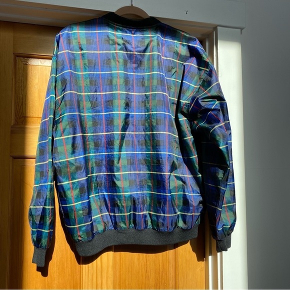 Lady Divots Tartan Plaid V-neck Golf Pullover Windbreaker Size Large - Picture 8 of 12